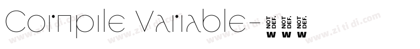 Cornpile Variable字体转换
